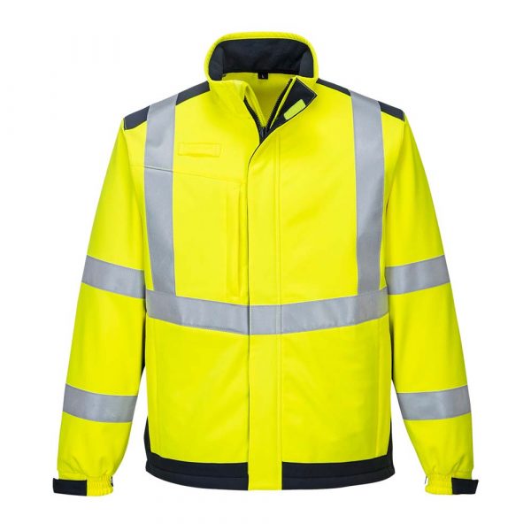 Veste PORTWEST softshell modaflame multinorme arc électrique jaune