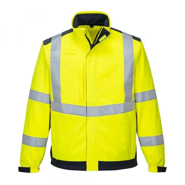 Veste PORTWEST softshell modaflame multinorme arc électrique jaune