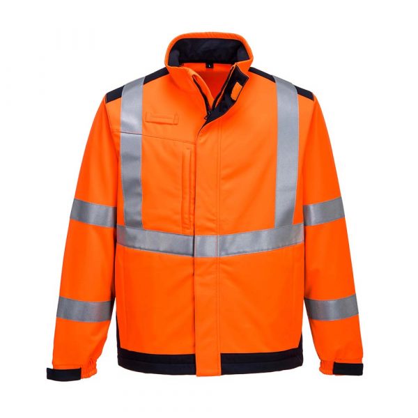 Veste PORTWEST softshell modaflame multinorme arc électrique orange