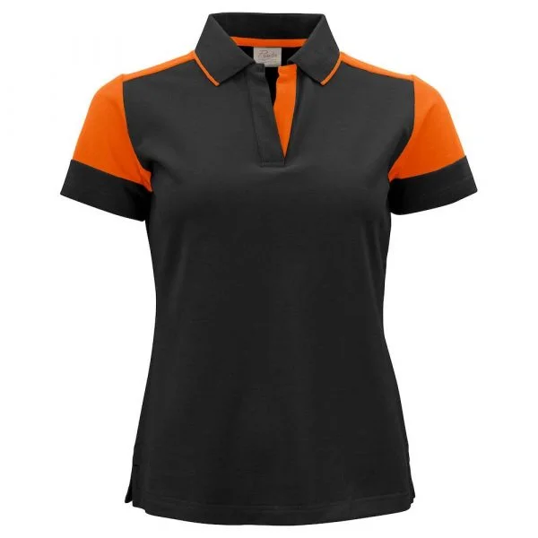 polo-printer-prime-lady-noir-orange Polo PRINTER Prime Lady noir-orange