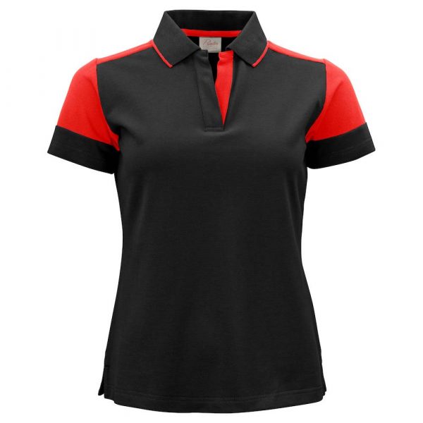 Polo PRINTER Prime Lady noir-rouge