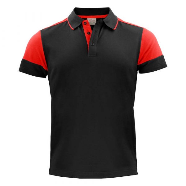 Polo PRINTER Prime noir-rouge