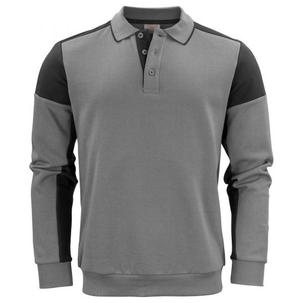 Polosweater PRINTER Prime gris-acier