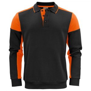 Polosweater PRINTER Prime noir-orange