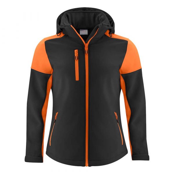 Softshell PRINTER Prime Lady noir-orange