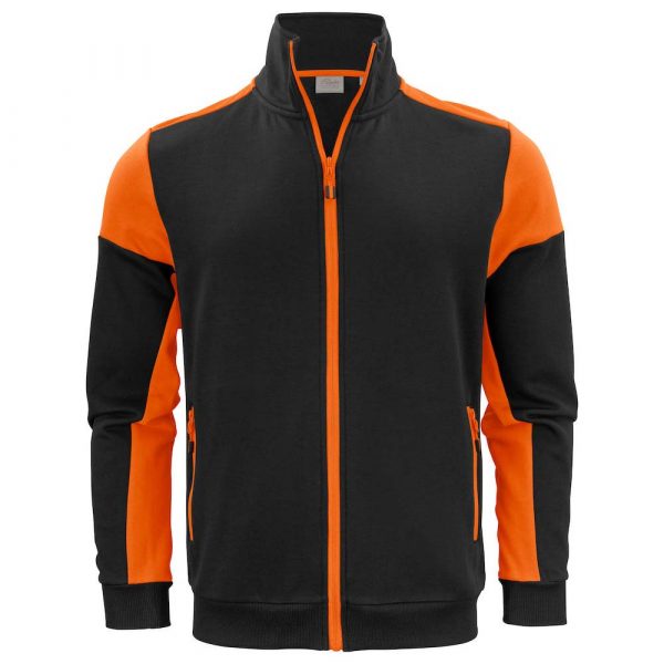 Sweatshirt Jacket PRINTER Prime noir-orange