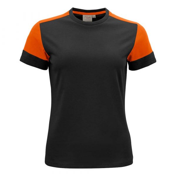 T-shirt PRINTER Prime T Lady noir-orange
