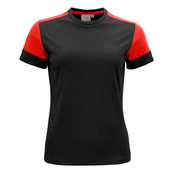 T-shirt PRINTER Prime T Lady noir-rouge