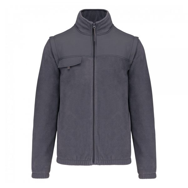 Veste polaire manches amovibles WK gris convoy