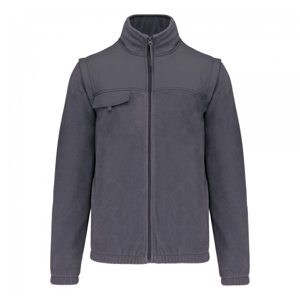 Veste polaire manches amovibles WK gris convoy