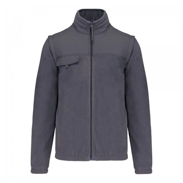 veste-polaire-manches-amovibles-wk-gris-convoy Veste polaire manches amovibles WK gris convoy