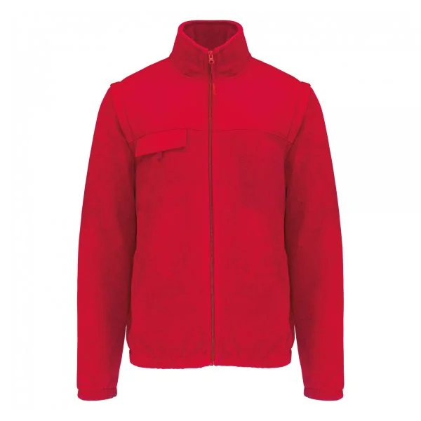 veste-polaire-manches-amovibles-wk-rouge Veste polaire manches amovibles WK rouge
