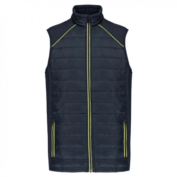 Bodywarmer DayToDay bi-matière marine jaune