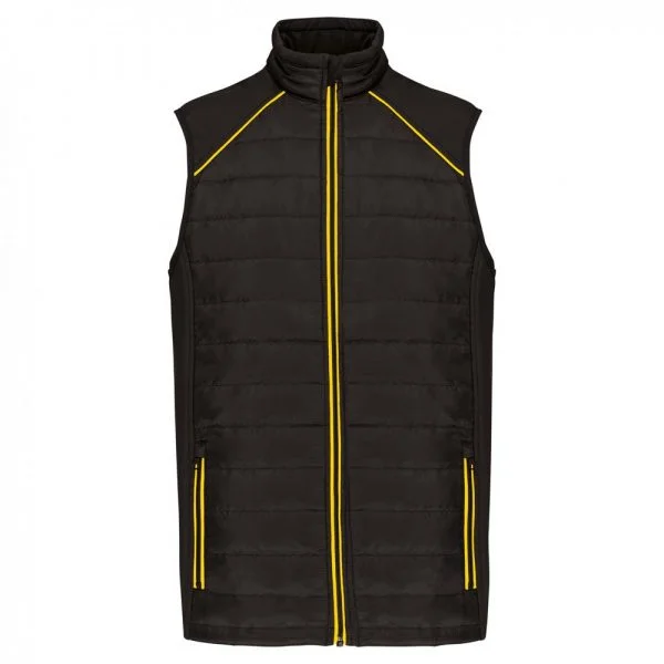 Bodywarmer DayToDay bi-matière noir jaune