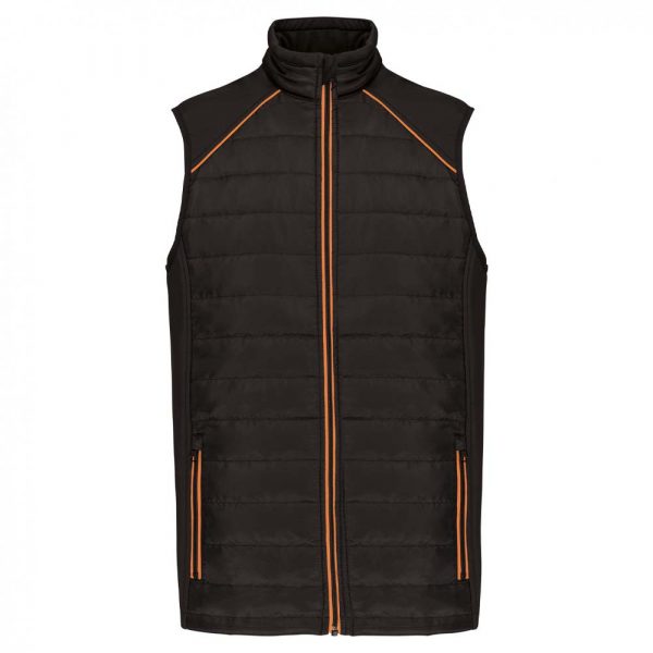 Bodywarmer DayToDay bi-matière noir orange