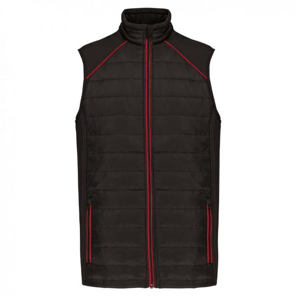 Bodywarmer DayToDay bi-matière noir rouge