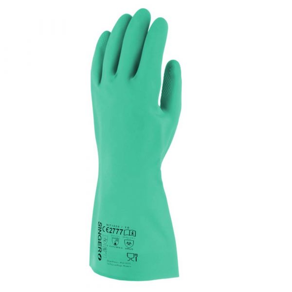 Gant Nitrile Sans Support SINGER Long 330 Mm épaisseur 0.38 Mm Type A : Ajklmno (lot de 10 paires) 2