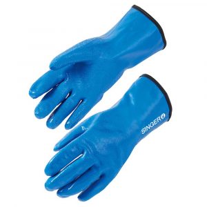 Gant Nitrile SINGER Tout Enduit 300 Mm Doublure Polaire Isolante (lot de 10 paires)