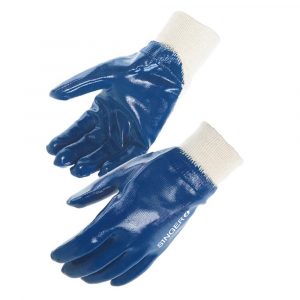 Gant Nitrile SINGER Tout Enduit Enduction Lourde Poignet Tricot (lot de 10 paires)