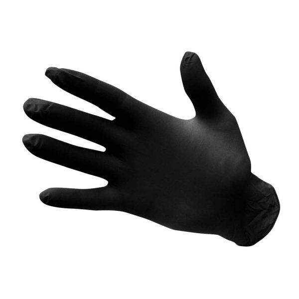 Gants Nitrile PORTWEST Non poudrés à usage unique (lot de 100 gants) noir
