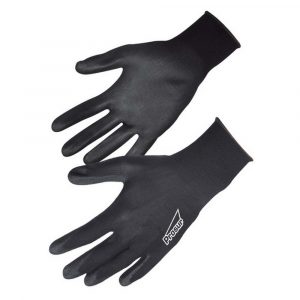 Lot de 10 gants SINGER PU support polyester sans couture noir