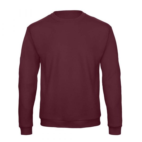 Sweat-shirt col rond B&C ID.202 bordeaux