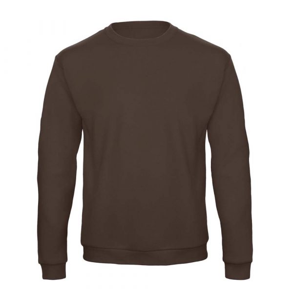 Sweat-shirt col rond B&C ID.202 marron