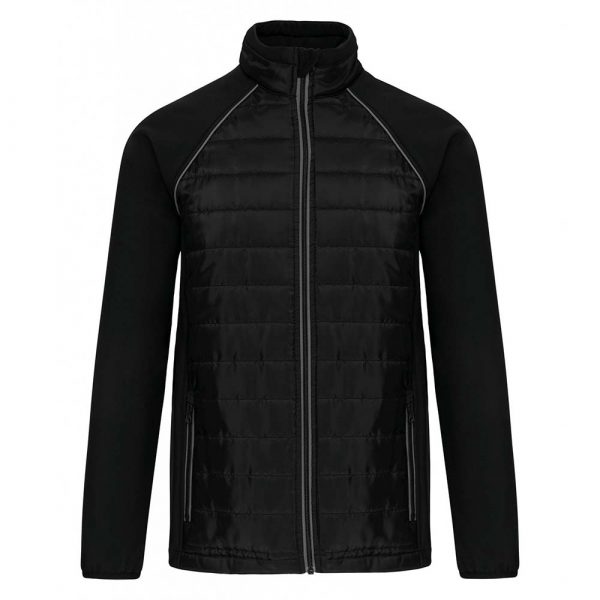 Veste DayToDay bi-matière unisexe noir-gris