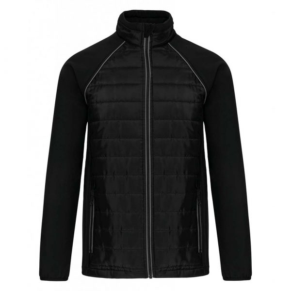 Veste DayToDay bi-matière unisexe noir-gris