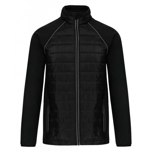Veste DayToDay bi-matière unisexe noir-gris