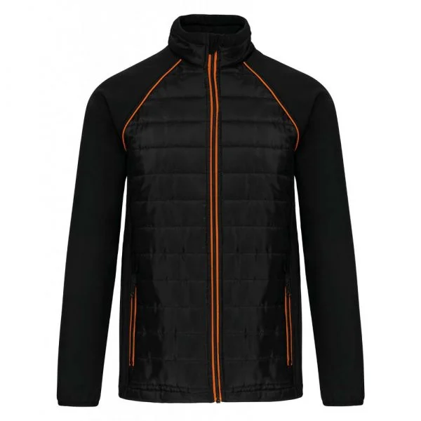 Veste DayToDay bi-matière unisexe noir-orange