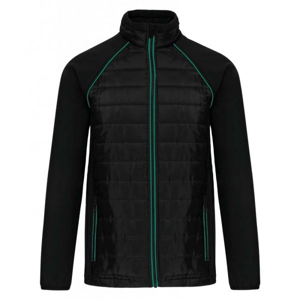 Veste DayToDay bi-matière unisexe noir-vert