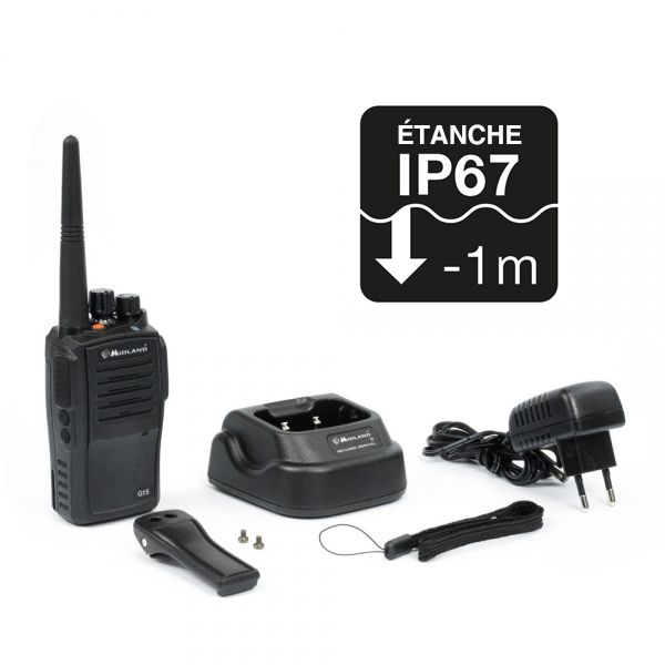 Talkie-walkie Midland G15 Pro avec accessoires