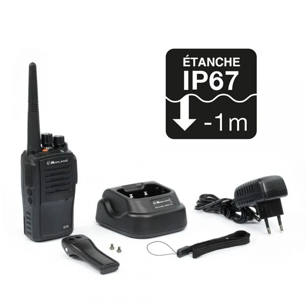 talkie-walkie-midland-g15-pro-accessoires Talkie-walkie Midland G15 Pro avec accessoires