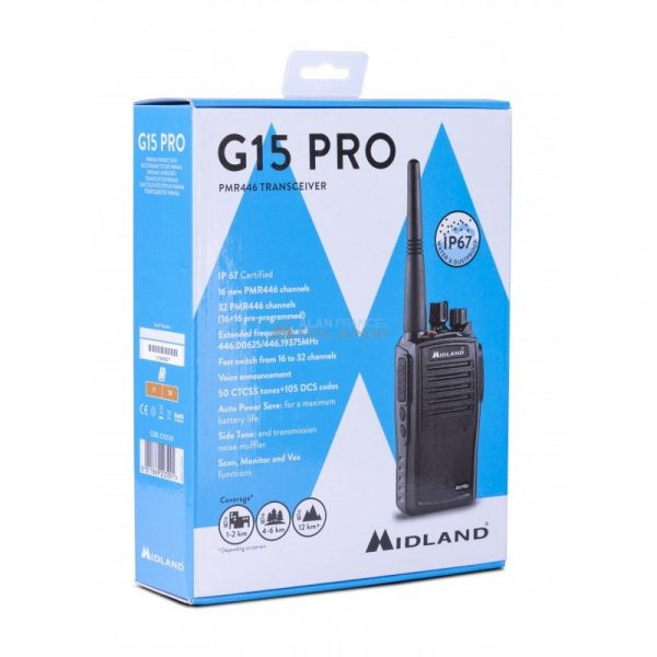 Talkie-walkie Midland G15 Pro packaging