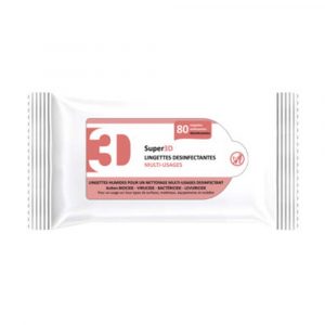 Pack de 80 lingettes désinfectantes SUPER 3D