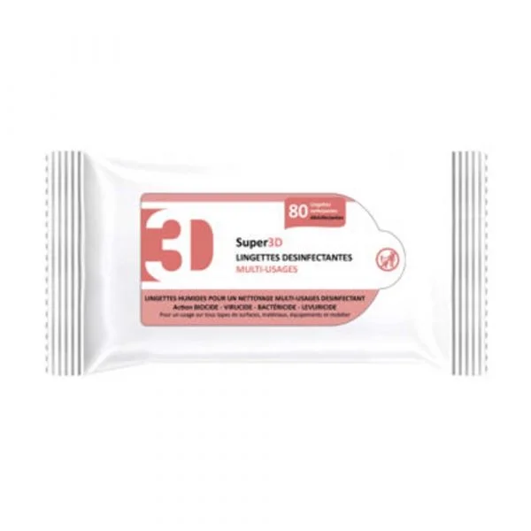 Pack de 80 lingettes désinfectantes SUPER 3D