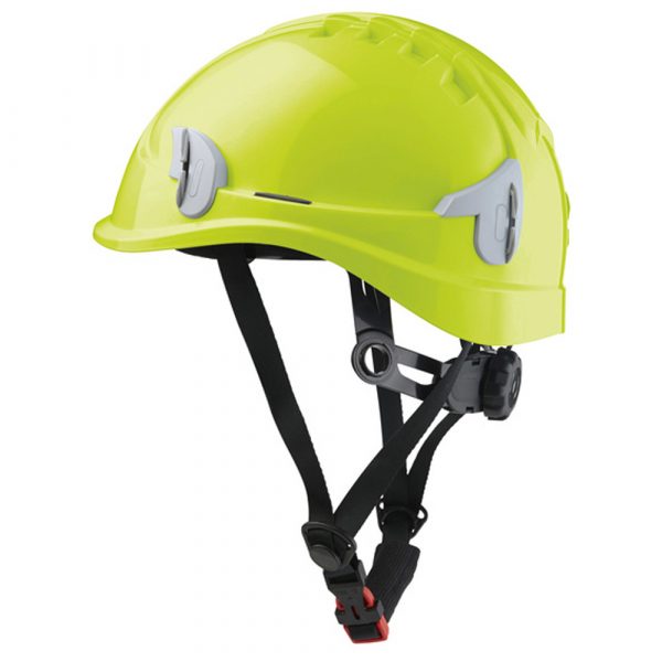 Casque monteur ventilé haute-visibilité SINGER avec attaches pour lampe frontal