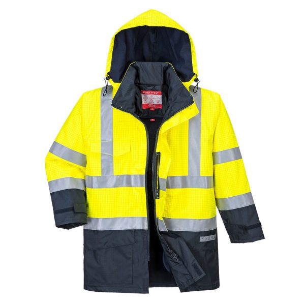 Parka haute-visibilité PORTWEST Bizflame Rain Multi-risques jaune