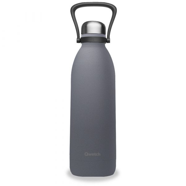 Bouteille isotherme Qwetch Granite 1,5L grande capacité gris