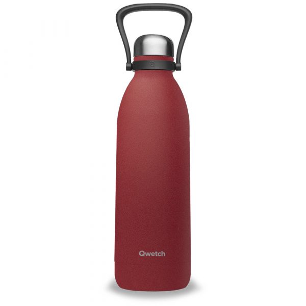 Bouteille isotherme Qwetch Granite 1,5L grande capacité rouge