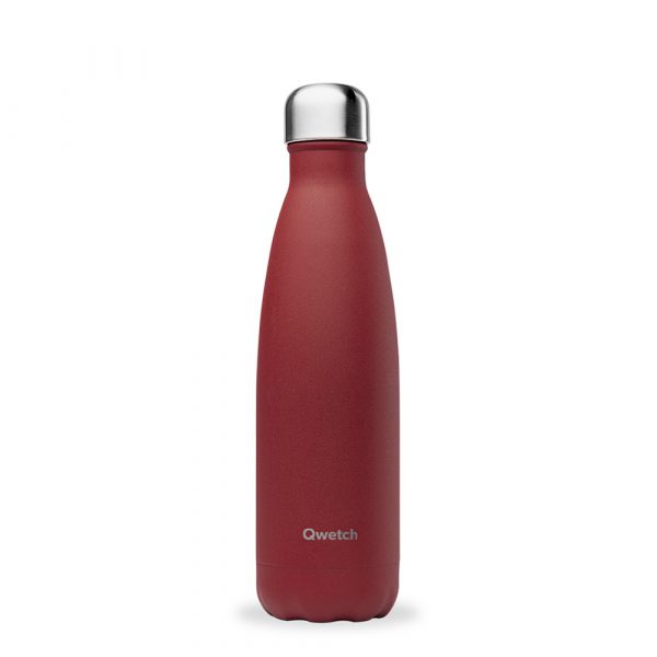 Bouteille isotherme Qwetch Granite 500ml rouge