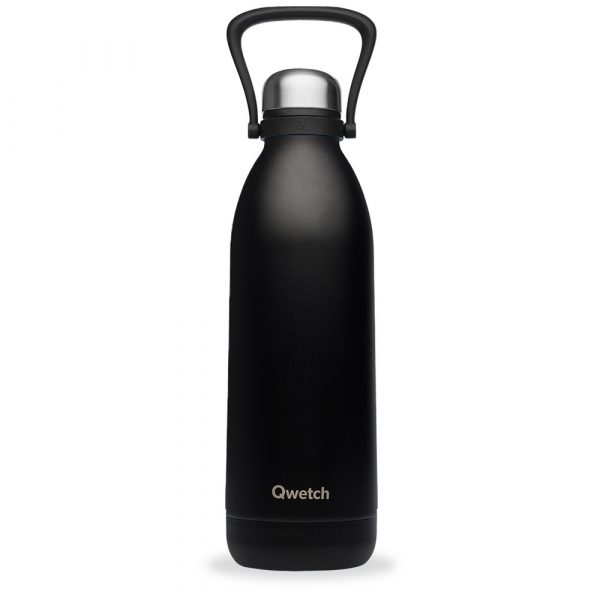 Bouteille isotherme Qwetch Matt 1,5L grande capacité noir