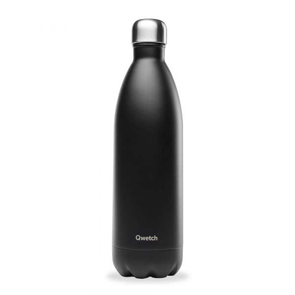 Bouteille isotherme Qwetch Matt 1L noir