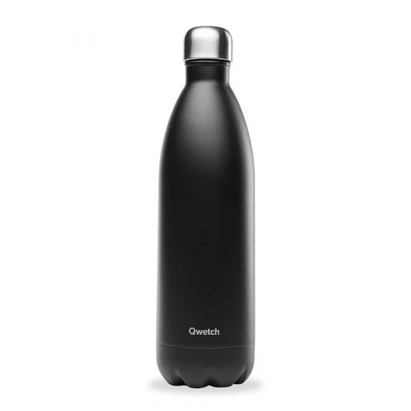 Bouteille isotherme Qwetch Matt 1L noir