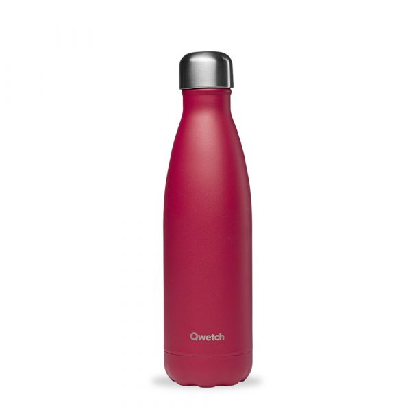 Bouteille isotherme Qwetch Matt 500ml framboise