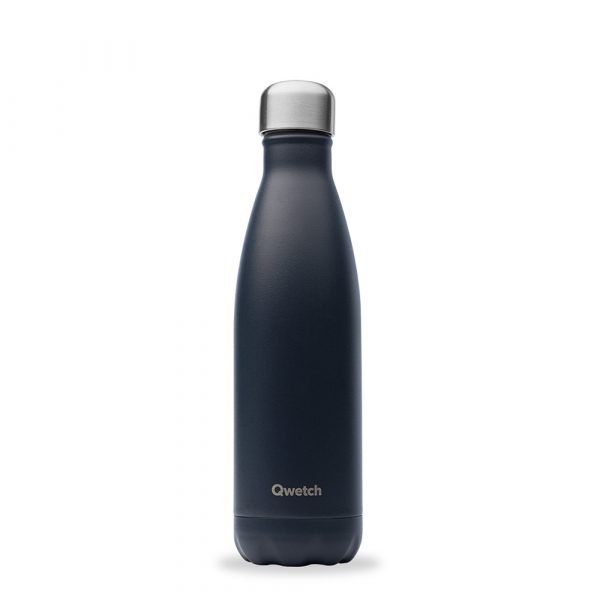 Bouteille isotherme Qwetch Matt 500ml gris carbone