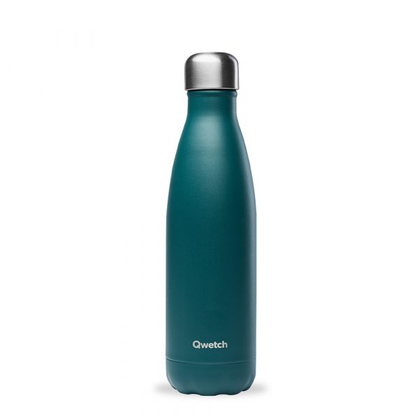 Bouteille isotherme Qwetch Matt 500ml vert émeraude