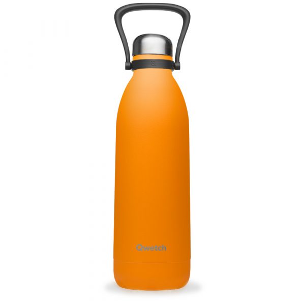 Bouteille isotherme Qwetch Pop 1,5L grande capacité orange