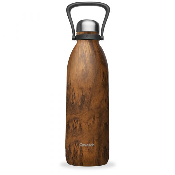 Bouteille isotherme Qwetch Wood 1,5L grande capacité